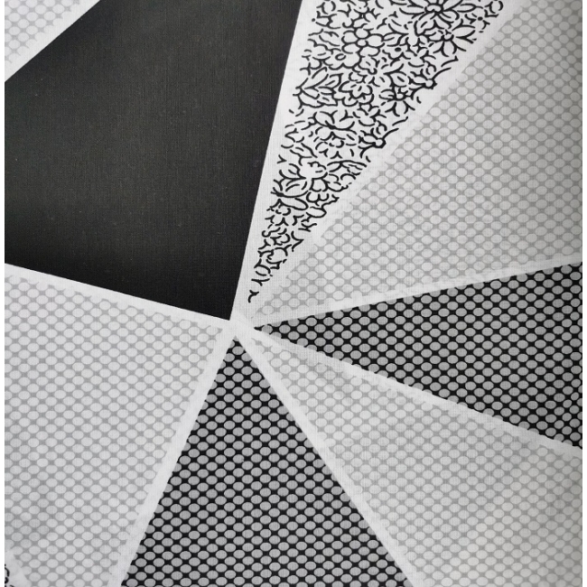 Pościel bawełniana z płótna 160 Geometria czarno-biała 42